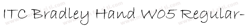 ITC Bradley Hand W05 Regular字体转换
